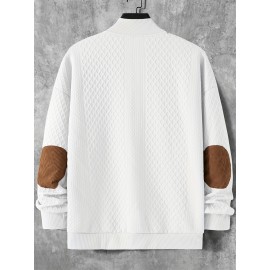 Spring and Autumn Oversized Men's Casual Sweatshirt Jacket, Fashionable Soft Comfortable Outerwear, PLUS SIZE